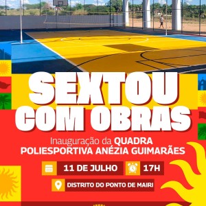 Prefeitura de Mairi inaugura quadra poliesportiva no distrito do Ponto