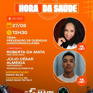 Programa “Hora da Saúde” aborda prevenção de doenças cardiovasculares